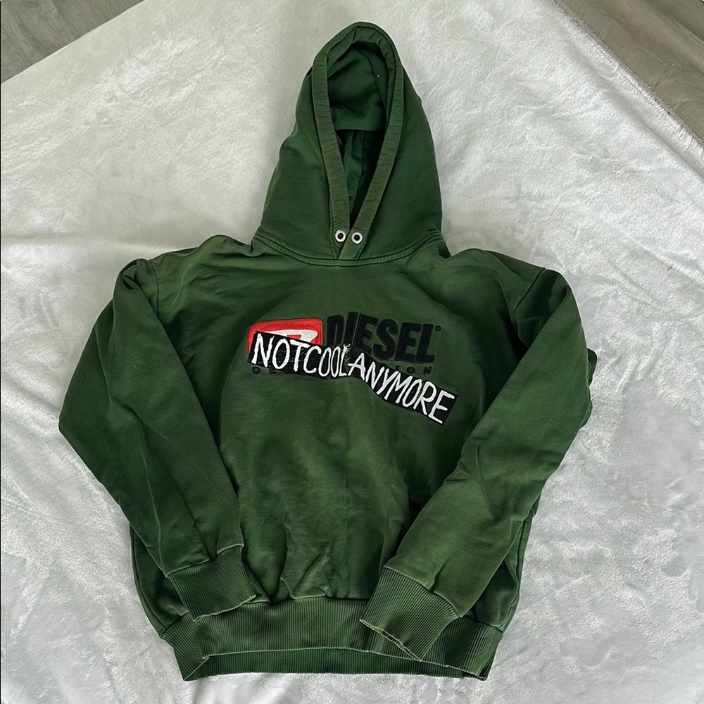 Diesel Green Hoodie with Graphic Design